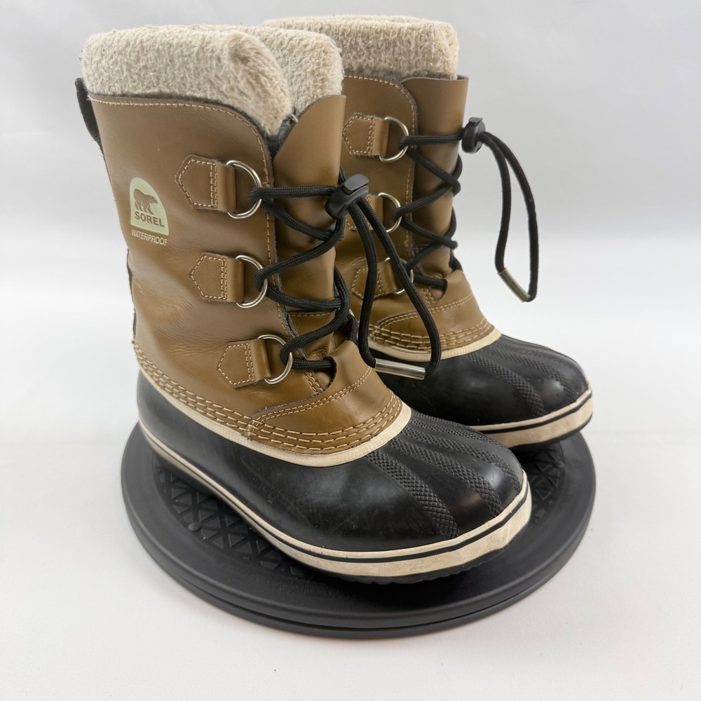 Sorel Kids Yoot Pac Nylon Waterproof Winter Boots Elk Black NY1880-259 Size 3